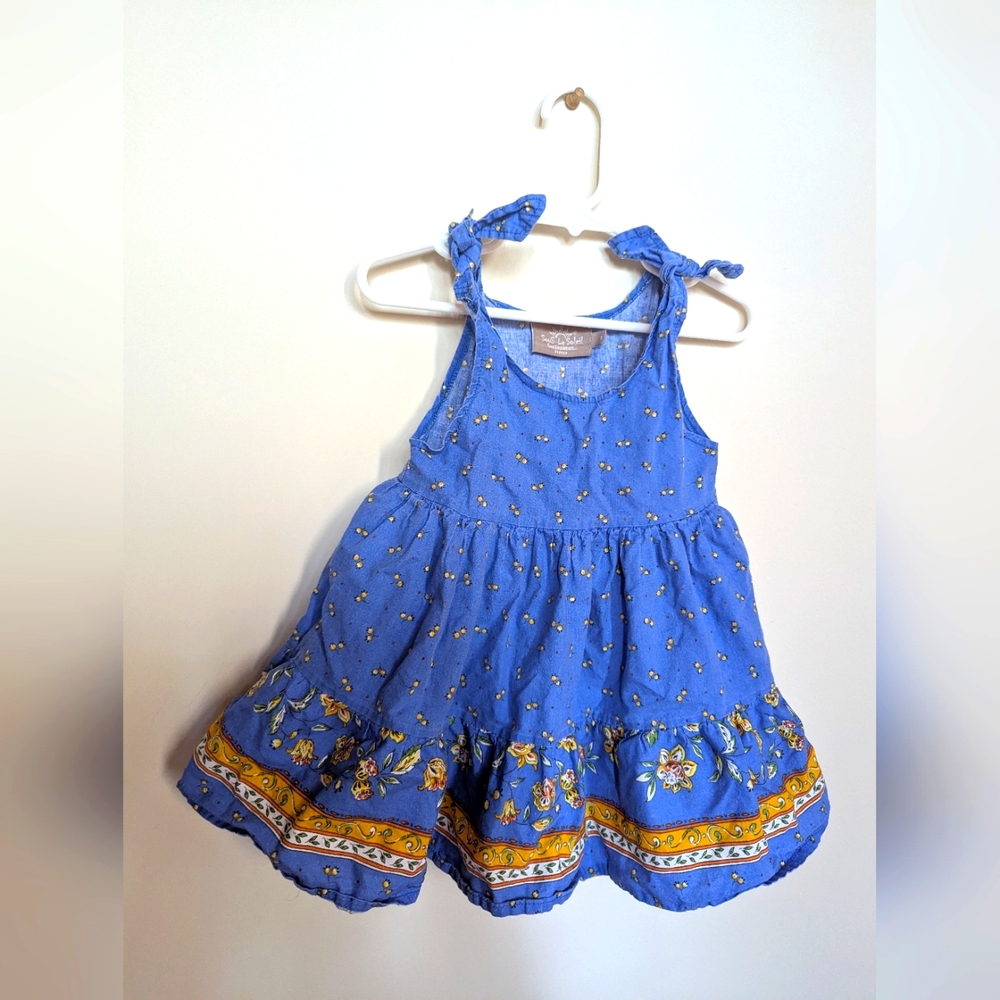 Sous Le Soleil Boutique 2T Lemon & Floral Dress - Made in France